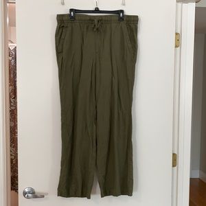 Old Navy High Waisted Linen Blend Wide Leg Pants